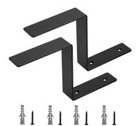 Xingwenhao 2 Pièces Support pour Ensemble de Bière, Support d'Angle Suspension pour Banc de Bière, Crochet Mural Support en acier de Angle Z pour Ensemble de Banc de Bière