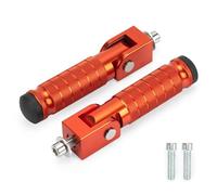 XINGWU M8 Repose-pieds de moto pliables à 90 degrés CNC antidérapants universels pour voiture électrique Super 73 Yamaha Honda Suzuki Aprilia Moto Scooter Mini Vélo Ebike Dirt Bike Go Kart (Orange)