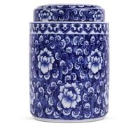 XINGYAN Pot à gingembre traditionnel chinois en porcelaine bleue et blanche, style Ming, design chinois