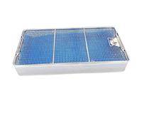 XINGYAOXS Boîte De Stérilisation pour Instruments Chirurgicaux Médicaux en Acier Inoxydable 304 Équipé d'un Coussinet en Silicone, Plateaux Dentaires(17.7X11.8X2.8in)