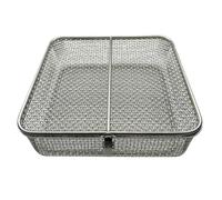 XINGYAOXS Panier Stérilisation Perforé en Acier Inoxydable 304 Plateau Stérilisation pour Instruments Médicaux Et Dentaires Maille 4 Mm Adapté Aux Instruments Chirurgicaux Médicaux(11.8x11.8x3.9in)