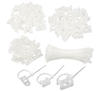 XINGYHENG Lot de 120 attaches de câble 3 valeurs type selle pour serre-câbles et gaines réglables avec 120 attaches blanches flexibles (Blanc)
