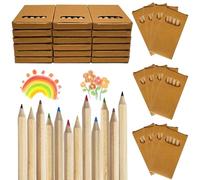 XingyLi Lot de 30 étuis de Crayons de Couleur avec 6 Mini Crayons de Couleur Chacun, 180 Crayons de Couleur en Bois Multicolores pour Dessin, L'esquisse, Coloration, petit cadeau d'anniversaire