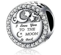 XingYue Jewelry Argent Sterling S925 Twinkle Star Charm Perle, plaqué Or 18 carats AAA CZ Babysbreath Lucky Star Perle Charms