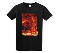 XINGYUE STAR Bathory Hammerheart Graphic Top Unisex 100% Cotton Short-Sleeve T-Shirts Black XL