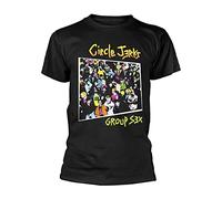 XINGYUE STAR Circle Jerks Group Sex Graphic Top Unisex 100% Cotton Short-Sleeve T-Shirts Black S