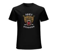 XINGYUE STAR Iggy and The Stooges Cheetah Men S-23 Short Sleeve T-Shirt Black L