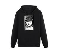 XINGYUE STAR Uzumaki De Junji Ito Hoody Unisex Ptinted Hoodies Long Sleeve Men's Hooded with Pocket Black XXXL
