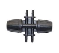 XINHUIPART Adaptateur de plomberie de jardin 6 pièces séparateurs de tuyau 8/11 à 3/5 mm connecteur de tuyau 4 voies irrigation jardin tuyau plastique accessoires en plastique (taille : 1)