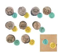 Xinhuju Animal Foot Print Stamping - Mini Tampon d'art créatif, Outil d'artisanat en Bois | pour, Scrapbooking, décoration de Carte de Scrapbooking, activités de Bricolage Amusantes pour