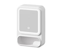 Xinhuju Armoire à miroir - Étagère murale, lampes LED - Organisateur de lumière à intensité variable - Étagère de porte magnétique - Armoire à miroir moderne avec unité de salle de bain économiseur