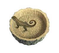 Xinhuju Assiette de nourriture pour reptiles - Bol d'alimentation en résine pour caméléon, dragon barbu | Assiette anti-acape pour superworms, farine, grillons de dubia | Plat alimentaire