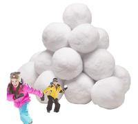 Xinhuju Boule de Neige extérieure intérieure - 50 pièces Boules d'hiver artificielles, Ensemble de Combat Doux, Mousse Blanche, Boules réalistes | Grand Plaisir Portable pour Girls Festa de