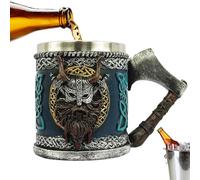 Xinhuju Chope à bière gothique, chope à bière rétro | 450 ml Gobelet gothique en acier inoxydable pour café, tasse à thé rétro, tasses à café de voyage multifonctionnelles pour réunion de famille
