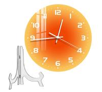 Xinhuju Créatif - Journal historique, décorations acryliques | Design esthétique coucher de soleil, horloge de mouvement silencieuse, chambre à coucher salle de jeux pour une minuterie élégante