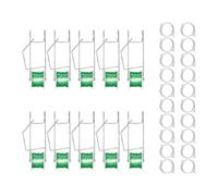 Xinhuju Crochet de tuteur pour Tomate - Clips pour de Jardin - Rouleau à Tomate de 15 m - Cordon Durable - Support de vin 10 pièces avec 20 Clips pour Serre - grimpantes en Plein air