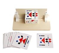 Xinhuju Cube changeant de visages, figurine géométrique avec symétrie spéculaire, blocs interactifs avec expressions changeantes pour développement moteur et entraînement logique