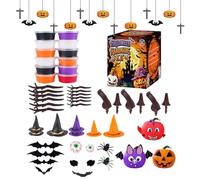Xinhuju Ensemble d'artisanat - kit de modélisation d'argile d'halloween, activité créative Pratique, Fournitures d'artisanat pour | Décoration saisonnière avec de l'argile moulure pour la Classe, la
