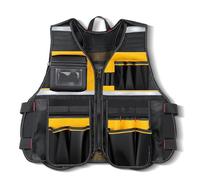 Xinhuju Gilet à outils - gilet de travail utilitaire, vêtements de travail confortables | Fais de soutien multi-poches pour un bricoleur, techniciens, jardiniers, passionnés, tâches de garage,