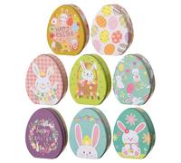 Xinhuju Jar de Bonbons de Pâques, Ensemble de 8 Bonbons en Forme d'oeuf à Cartouche | Conteneur de Stockage de Nourriture, décoration, décoration décorative de fête de Vacances à la Maison décorative