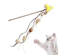 Xinhuju Jouet pour chat - Tige de style plumes, teaser attractif, Bell Bell, corde ruban brillant | Animaux de compagnie actifs pour chats d'intérieur et d'extérieur