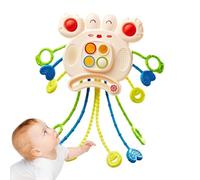 Xinhuju Jouets pour 6-12 Mois,Jouet à Cordes | Jouets de Voyage sensoriels Amusants pour la première éducation pour,Jouets sensoriels de Conception légère en Forme de Crabe pour p