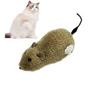 Xinhuju Jouets pour souris pour chats : souris en peluche avec corde, jouet de chasse interactif pour l'intérieur, course mécanique avec mécanisme d'horlogerie, poursuite réaliste et ludique,