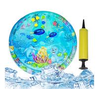 Xinhuju Lit à eau pour animaux de compagnie, lit sensoriel rempli d'eau, matelas gonflable avec pompe et PVC épais, animaux de compagnie