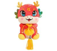 Xinhuju Peluche du serpent chinois de 11 pouces | Animaux en peluche de l'année lunaire, année du serpent design symbolique jouet en peluche, faux serpents décoratifs