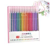 Xinhuju Rainbow Doodle Supplies Pointeurs d'encre de coloriage - Highlighters - Kit de dessin - Pour planificateur à billes, notes, écriture, livres de relaxation pour adultes, lignes fines - Œuvres