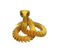 Xinhuju Serpent imprimé en 3D : Jouet Animal articulé Flexible, Segments Mobiles, Design créatif Poids léger, Structure réaliste visualisation | Modèle Serpent pour Adultes décoration