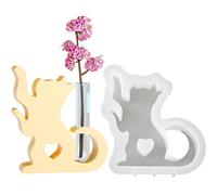 Xinhuju Station d'élevage des plantes, Station d'élevage Silicone Moule | Cat Flower CONTERINE Quel Type | Silicium Résine AMPINE Vase PLANTE CARTES B EPOSSE Résine Art Décoration