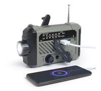 XINICE Radio solaire d'urgence avec manivelle, radio météo portable NOAA/AM/FM avec lampe de poche 3 modes, alarme SOS, chargeur de téléphone, équipement de survie et fournitures, essentiels de