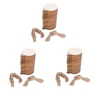 Xiniy 150Pcs Bricolage Artisanat Ronde Boule en Bois avec 150Pcs Ficelles A Peindre, Ornements de Inacheves Naturels Vierges en Vrac Tranches pour la Decoration de Rustique