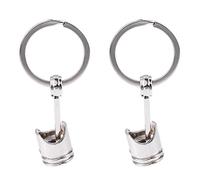 Xiniy 2X Tendance Moteur de Voiture Piston Porte-Clés ChaîNe Porte-Clés Porte-Clés Argent