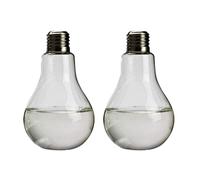 Xiniy 2X Vase de Table en Verre Transparent Forme de L'Ampoule pour Plantes Fleurs Decoration de Jardin Maison Mariage