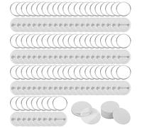 Xiniy 300 Ensembles de PièCes D'Insigne de Bouton Vierge de 32Mm/1.25 Pouces pour PièCes de Bouton de 58Mm de Machine à Bouton, Broches de Bouton Vierge D'Insigne Circulaire