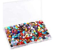 Xiniy 400 PièCes de Perles de Pierres PréCieuses en Cristal pour la Fabrication de Bagues de, Perles de Pierre de pour la Fabrication de Boucles d'oreilles et de Bracelets
