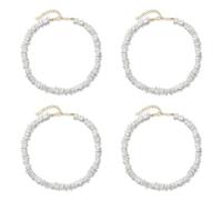 Xiniy 4X Collier Coquille Puka pour Les Femmes Boho Tropical Hawaiian Beach Puka Shell Surfeur Collier Tour de Cou Femmes