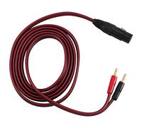 Xiniy Câble Haut-Parleur XLR vers Banane, Câble Audio XLR 3 Broches vers Double Fiche Banane, Prise 4 Mm PlaquéE Or vers XLR3 Pro HiFi