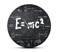 Xiniy Théorie de la Relativité Math Formule Horloge Murale Scientifique Professeur de Physique Cadeau École Salle de Classe Décor