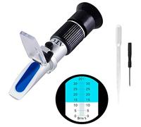 XinJiaYi Brix Compteur réfractomètre 0 ~ 32 %, réfractomètre Brix portatif, test de teneur en sucre, outil de mesure Brix haute précision avec ATC pour boissons et jus de fruits