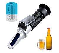 XinJiaYi Réfractomètre de bière Brix Réfractomètre pour la fabrication de bière, appareil de mesure Brix à deux échelles, poids spécifique 1,000-1,130 et Brix 0-32 %, kit de brassage