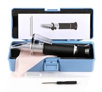 XinJiaYi Réfractomètre de salinité d'eau, hydromètre à double échelle : gravité spécifique 1,000-1,070 et PPT 0-100 (1 ‰ = 1 ppt = 1000 ppm), testeur d'eau de mer portable pour aquarium, poissons marins, aquariums de piscine