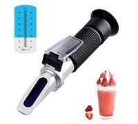 XinJiaYi Réfractomètre de sucre 0 ~ 32 %, réfractomètre Brix portable, test de teneur en sucre, appareil de mesure Brix de haute précision avec ATC pour boissons aux fruits et jus