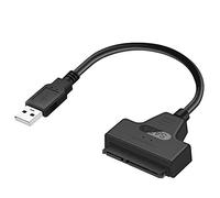 Xinjieda SATA 3 Câble adaptateur SATA vers USB 6Gbps pour 2,5 pouces externe SSD HDD disque dur 22 broches Sata III Câble, 2.0,20cm USB