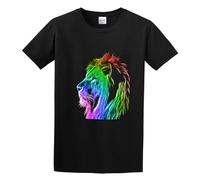 XINJIEDIAN Casual 3D Pattern Printed O-Neck 100% Cotton Short Sleeve Unisex T-Shirt S