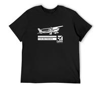 XINJIEDIAN Cessna Aircraft Aviation Skyhawk 172 Airplane O-Neck 100% Cotton Short Sleeve Unisex T-Shirt L