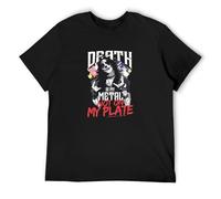 XINJIEDIAN Death in My Metal Not on My Plate Vegan Vegetarian O-Neck 100% Cotton Short Sleeve Unisex T-Shirt XXXL