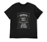 XINJIEDIAN Fathers Day No 1 Grandpa Man Myth Legend Heren T-Shirt 100% Cotton Crew Neck Unisex Short Sleeve T-Shirt S